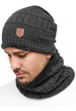 Indicode Jeans SET - Schal - Charcoal Mix