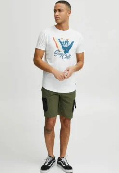 Indicode Jeans IDDANIEL - T-Shirt Print - Off White