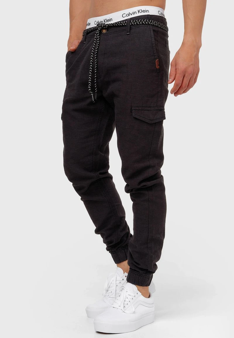 Indicode Jeans BOOTH - Cargohose - Black - Image 6