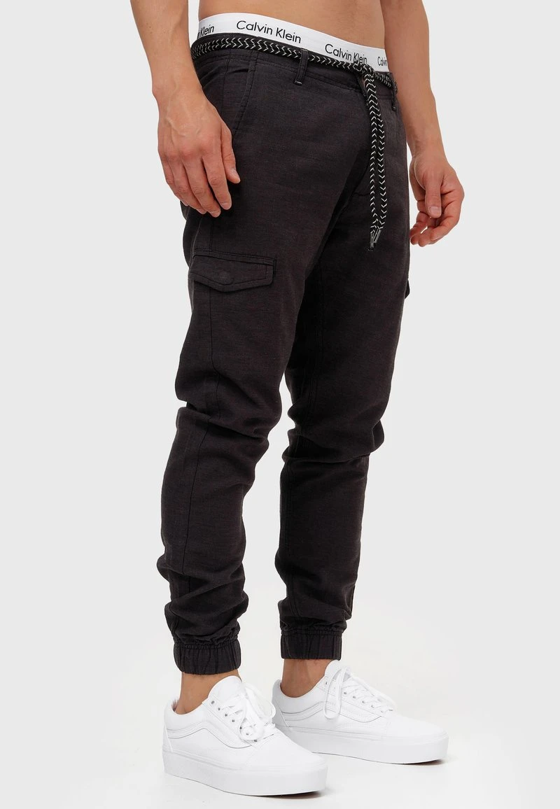 Indicode Jeans BOOTH - Cargohose - Black - Image 4
