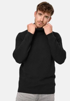 Indicode Jeans Strickpullover - Black